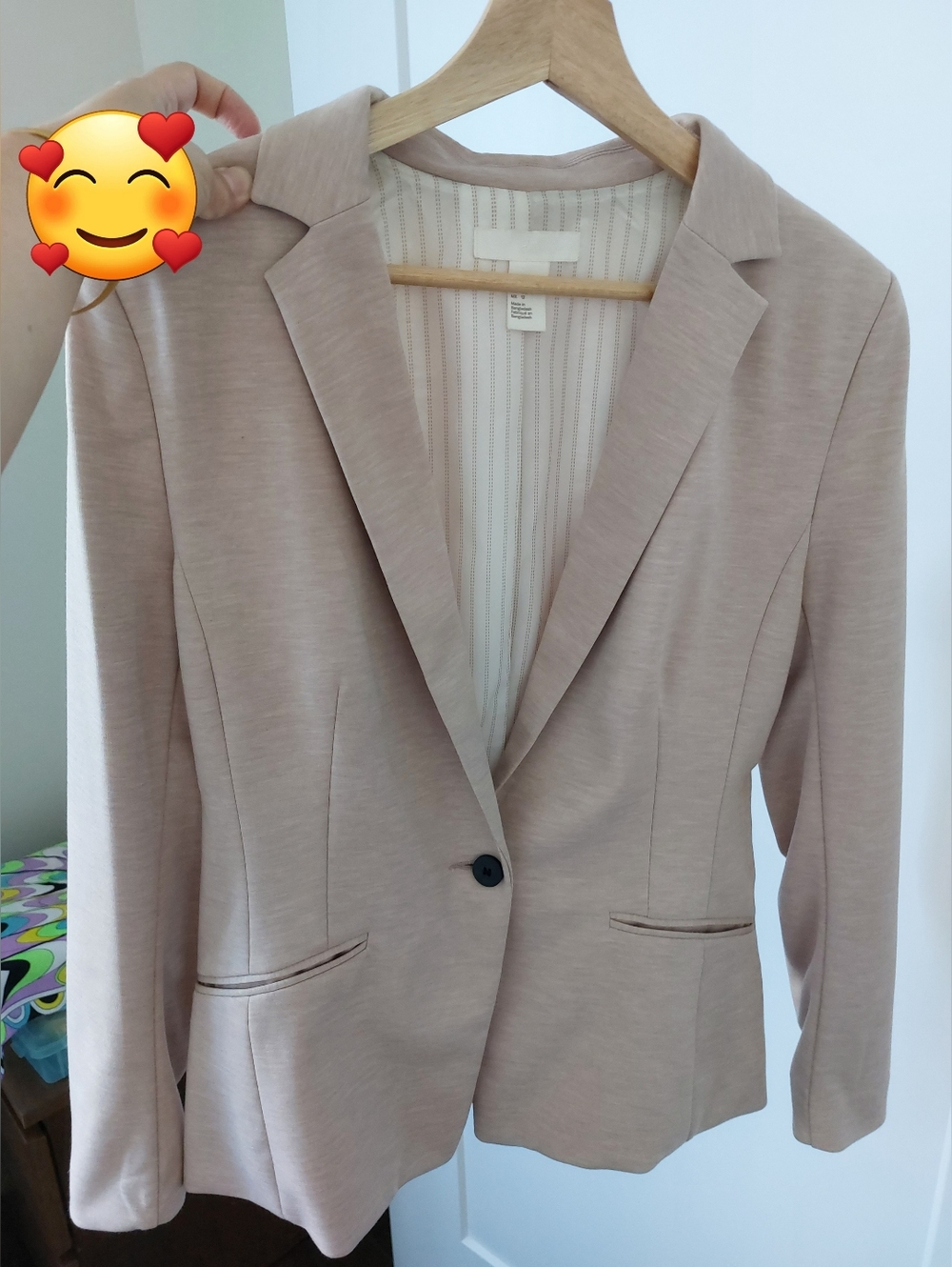 H&M Women One-Button Blazer Suit Jacket